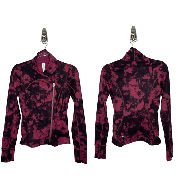 lululemon | Asymmetrical Zip Bhakti Jacket Maroon Black 4 - Picture 1 of 6